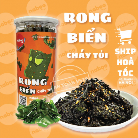 Rong biển cháy tỏi loại 1 Naboo đồ ăn vặt Hà Nội vừa ngon lại rẻ 150g