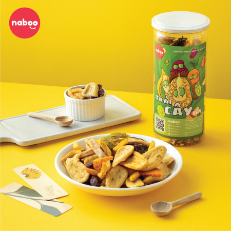 Trái Cây Sấy Naboo Thập Cẩm Hàng Nguyên Miếng Giòn Ngon Ăn Là Mê - Đồ Ăn Vặt Hà Nội 250g (Đủ Vị)