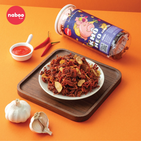 Khô Heo Cháy Tỏi Naboo Loại 1 Đậm Vị Thơm Ngon Ăn Là Mê - Đồ Ăn Vặt Hà Nội 300g